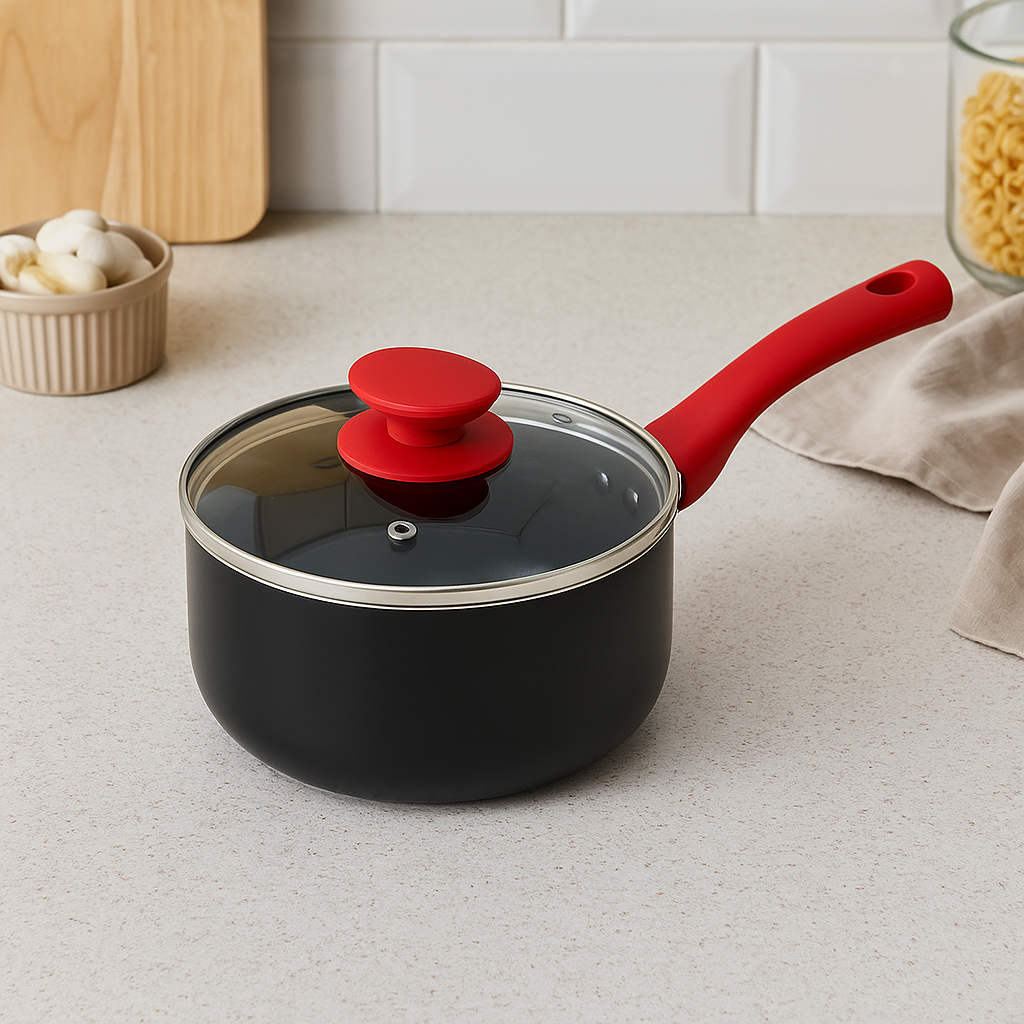 WT-MP005 Ergonomic Spiral Bottom Pressed Saucepan