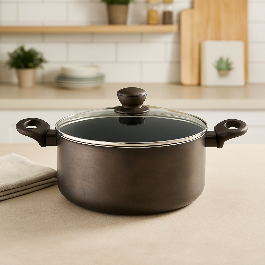 WT-SP003 Black High Termperature Painting Forged Casserole Stockpot