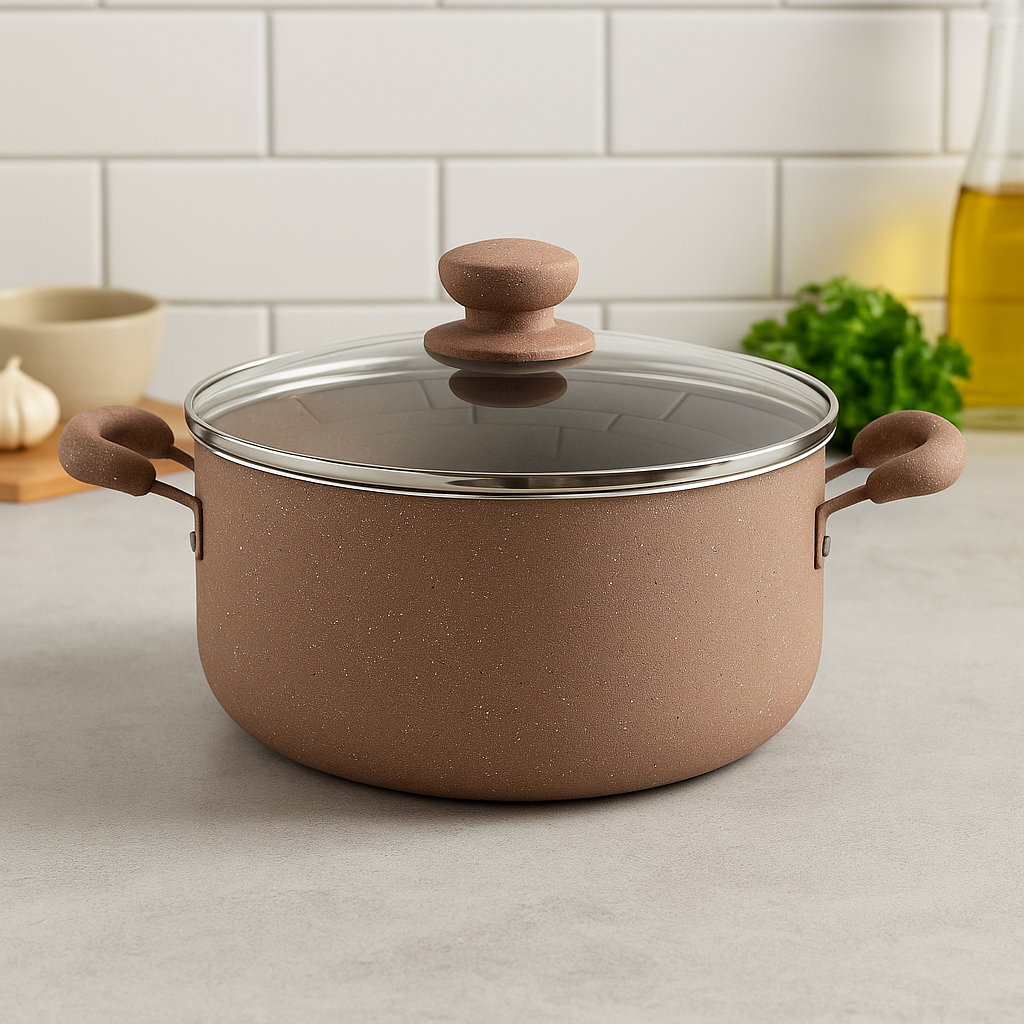 WT-SP003 Black High Termperature Painting Forged Casserole Stockpot