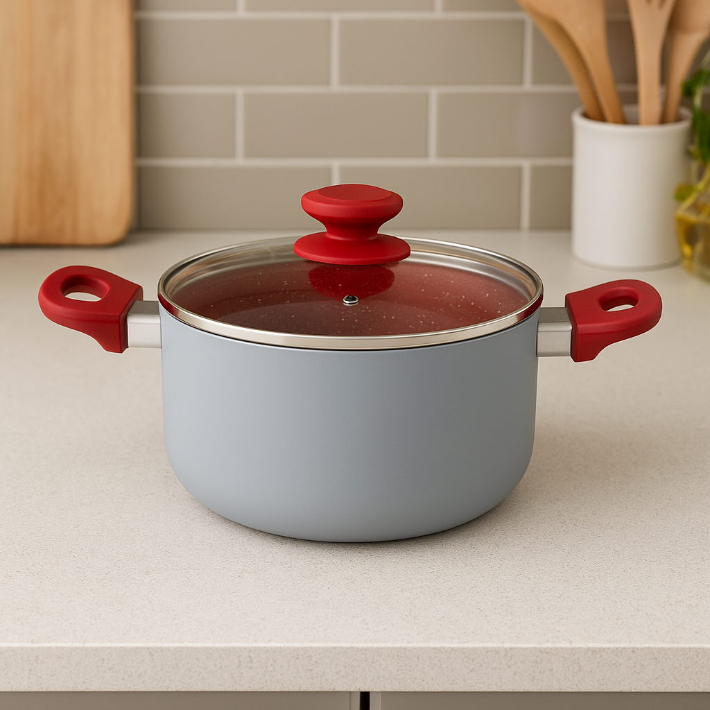 WT-SP003 Black High Termperature Painting Forged Casserole Stockpot