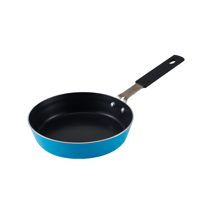 WT-FP016 Blue Modern Spiral Bottom Pressed Frying Pan
