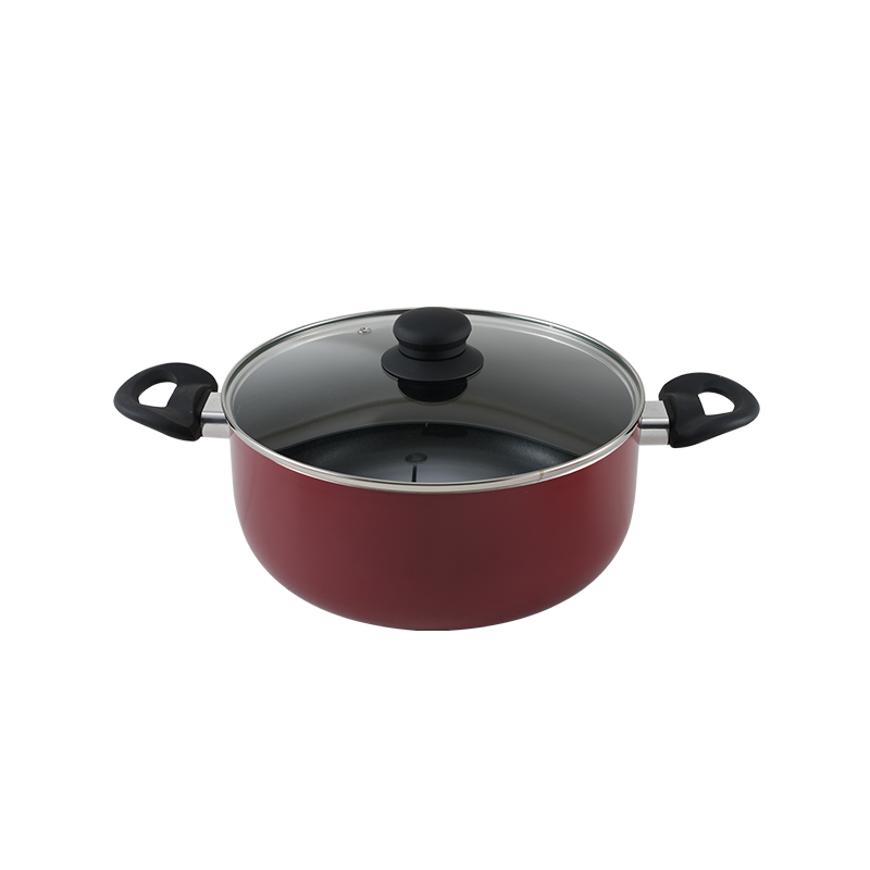 WT-SP002 Red Pressed Non-stick Pressed Casserole Stockpot
