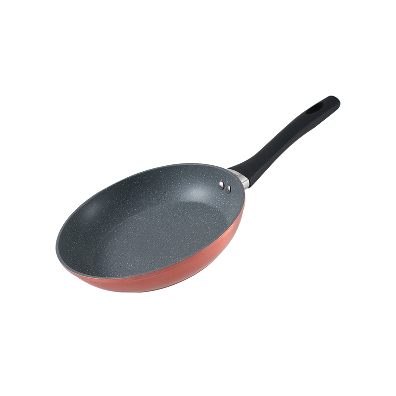 WT-FP026 Orange Wide-mouthed Forged Frying Pan