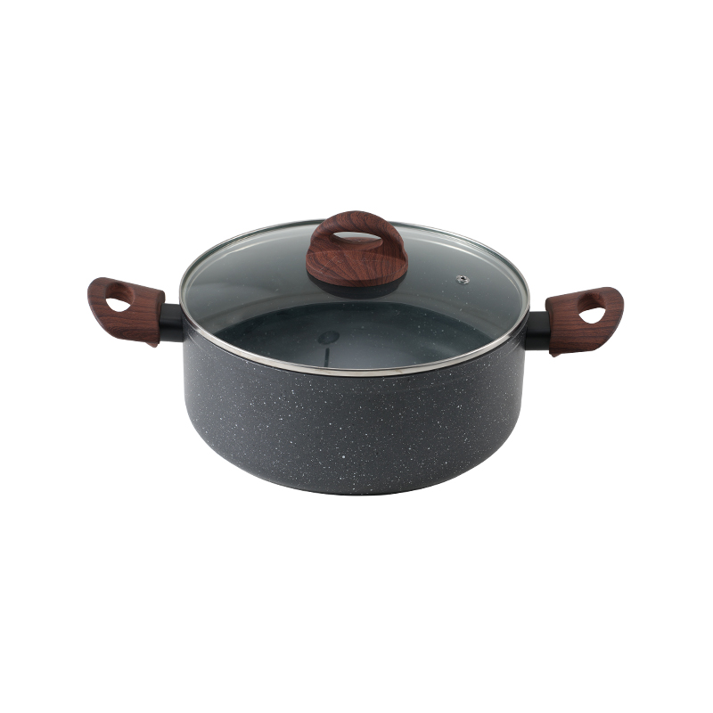 WT-SP003 Black High Termperature Painting Forged Casserole Stockpot