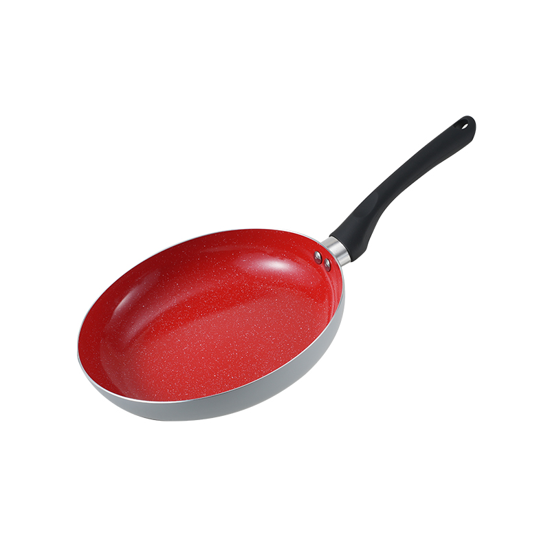 WT-FP029 Red Ceramic Non-stick painting Pressed Frying Pan
